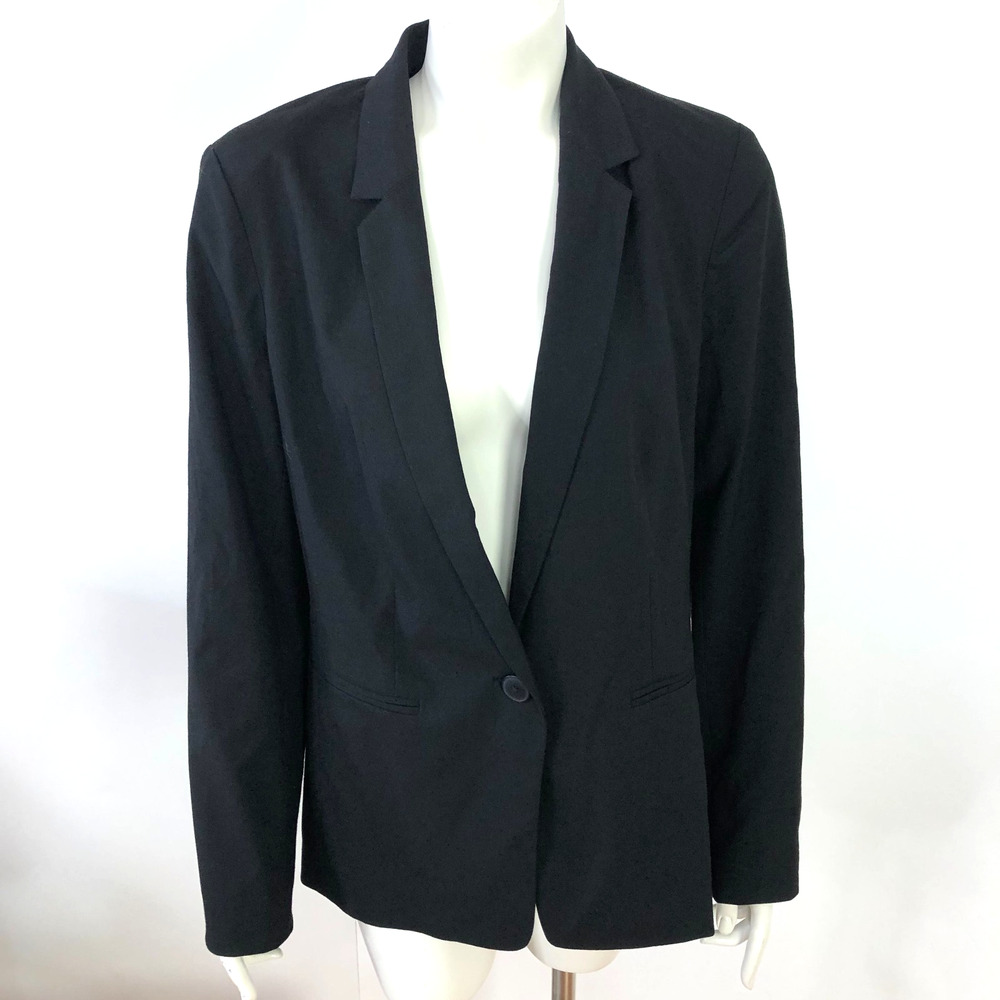 Banana Republic NEW 10 Polyester Blend One Button Blazer Jacket Black